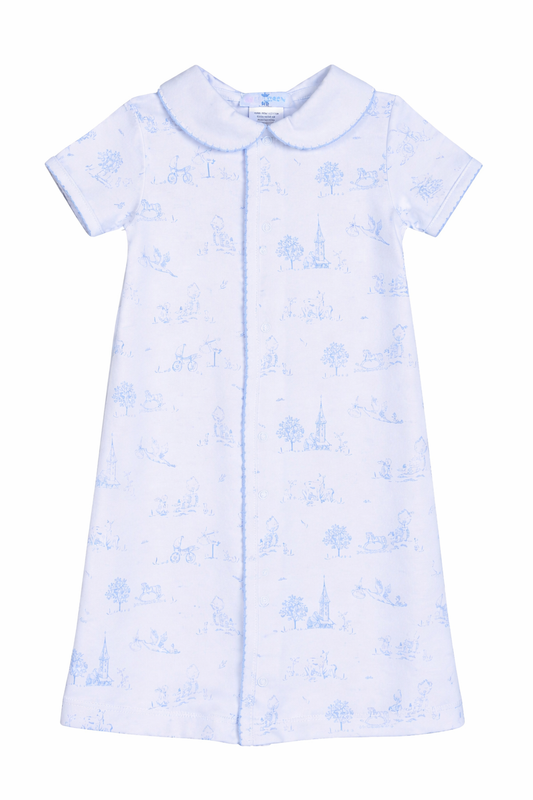 Blue Toile Pima Day Gown