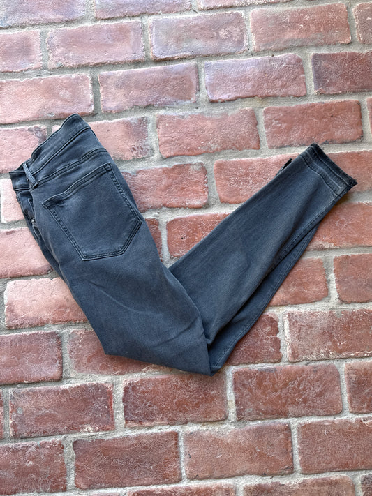 Loft Black Jean Raw Hem 28