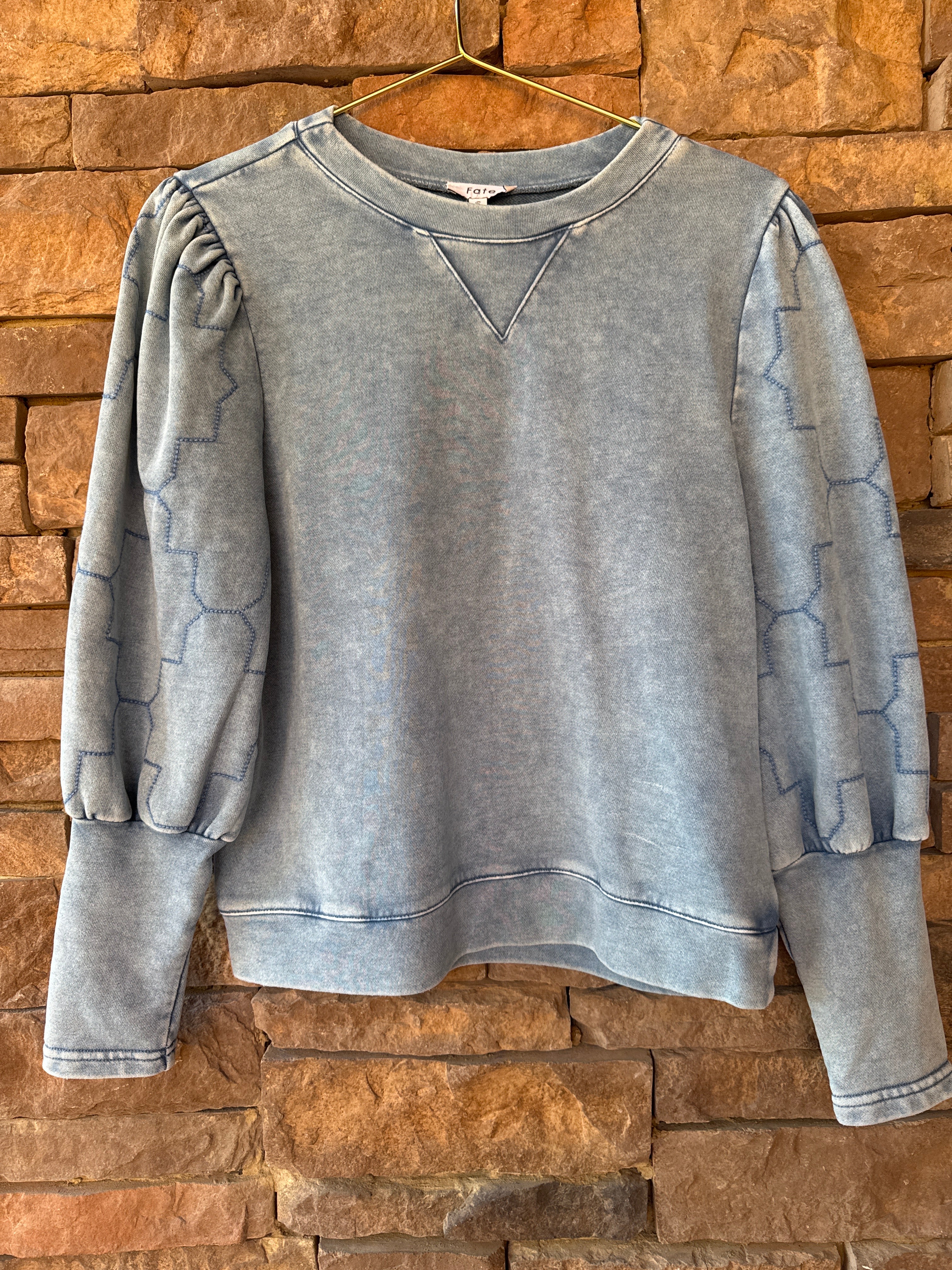 Fate Blue Puff Ls Sweatshirt S