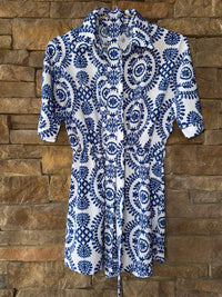 Julia James Blue and White Romper S