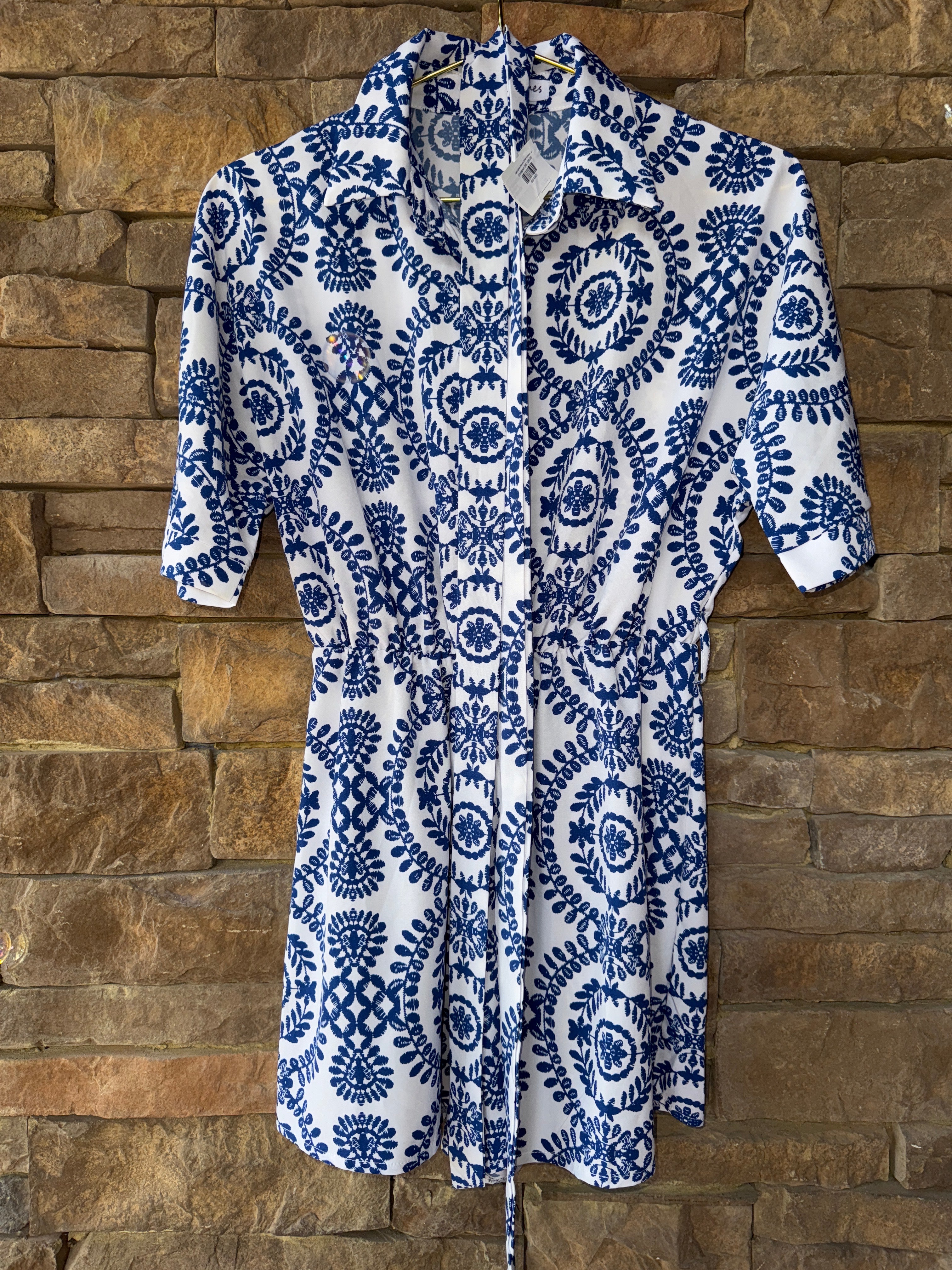 Julia James Blue and White Romper S