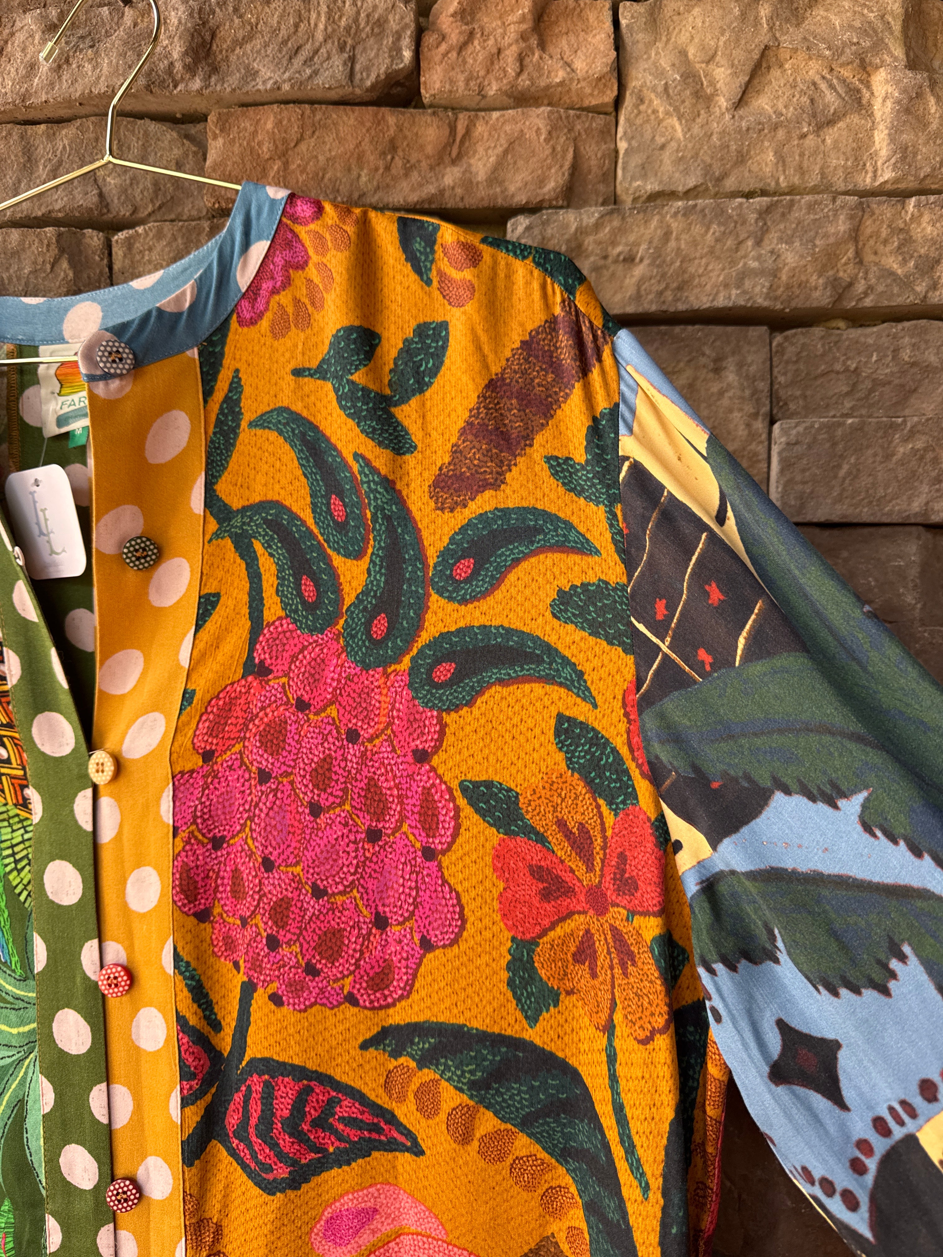 Farm Rio Multi Colored LS Maxi M