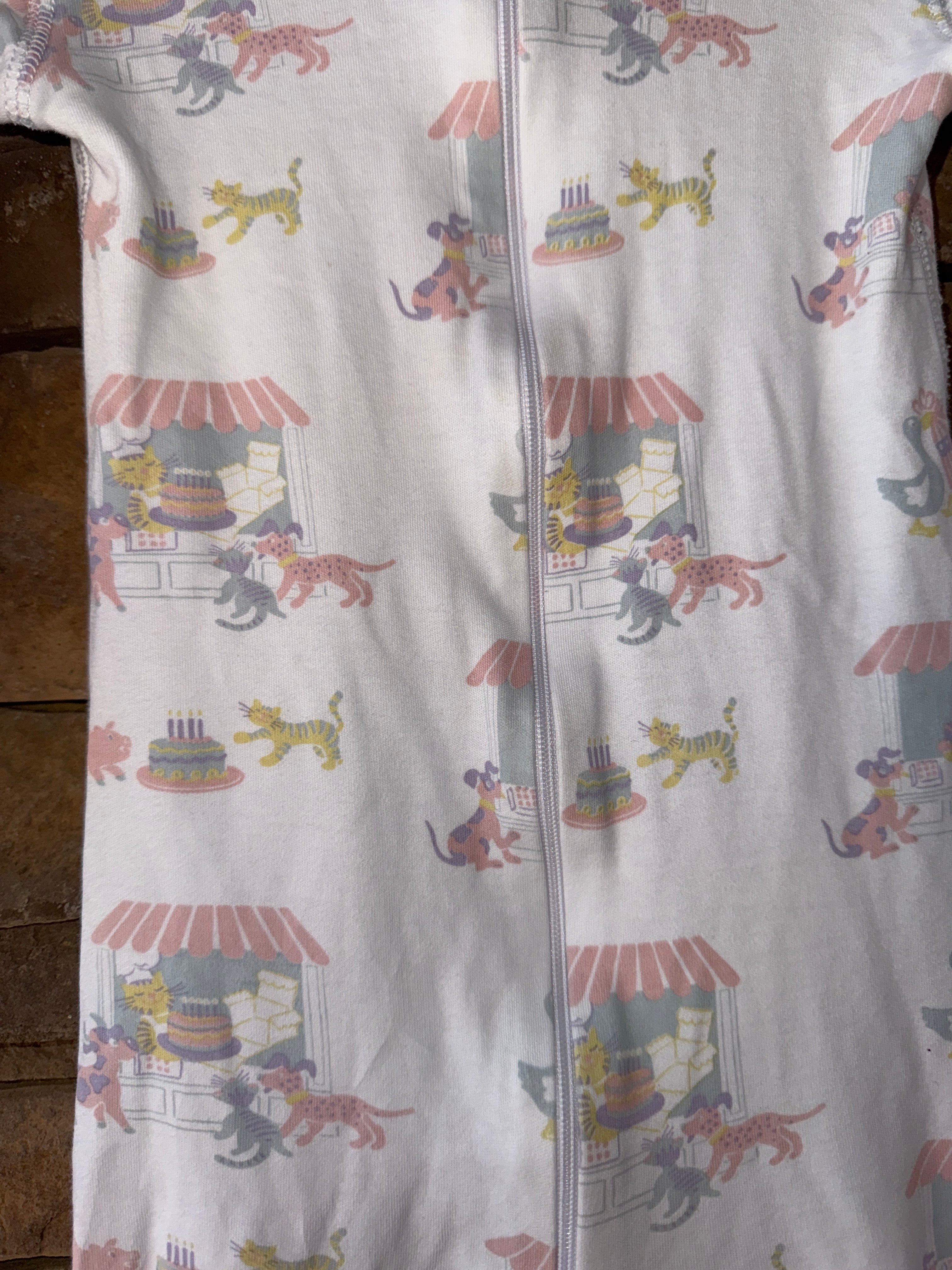 TBBC Animals Zip Up PJs 2T