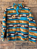 Patagonia Brown Aztec Print Fleece S