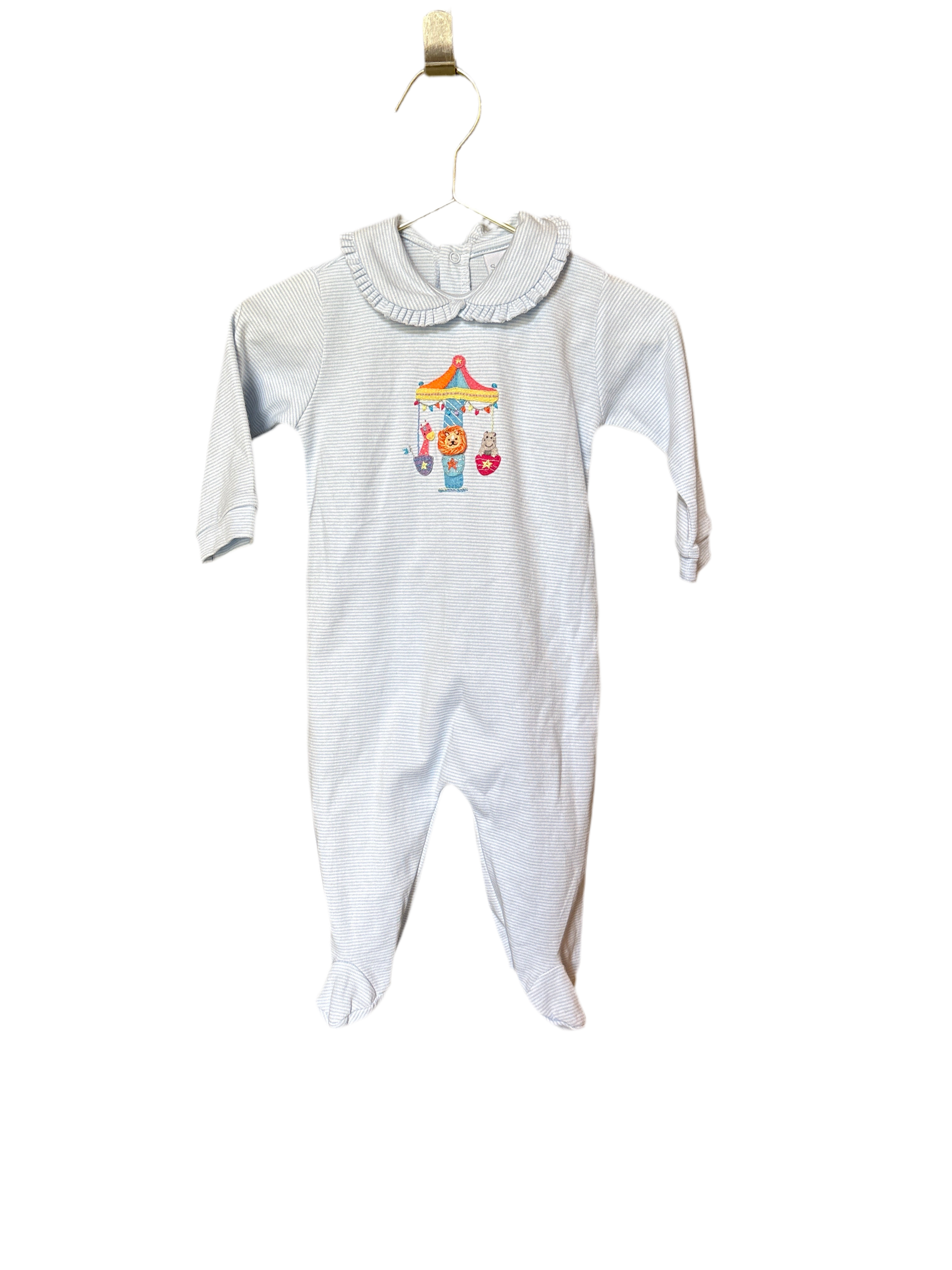Carousel Friends Ruffled Footie 3/6m