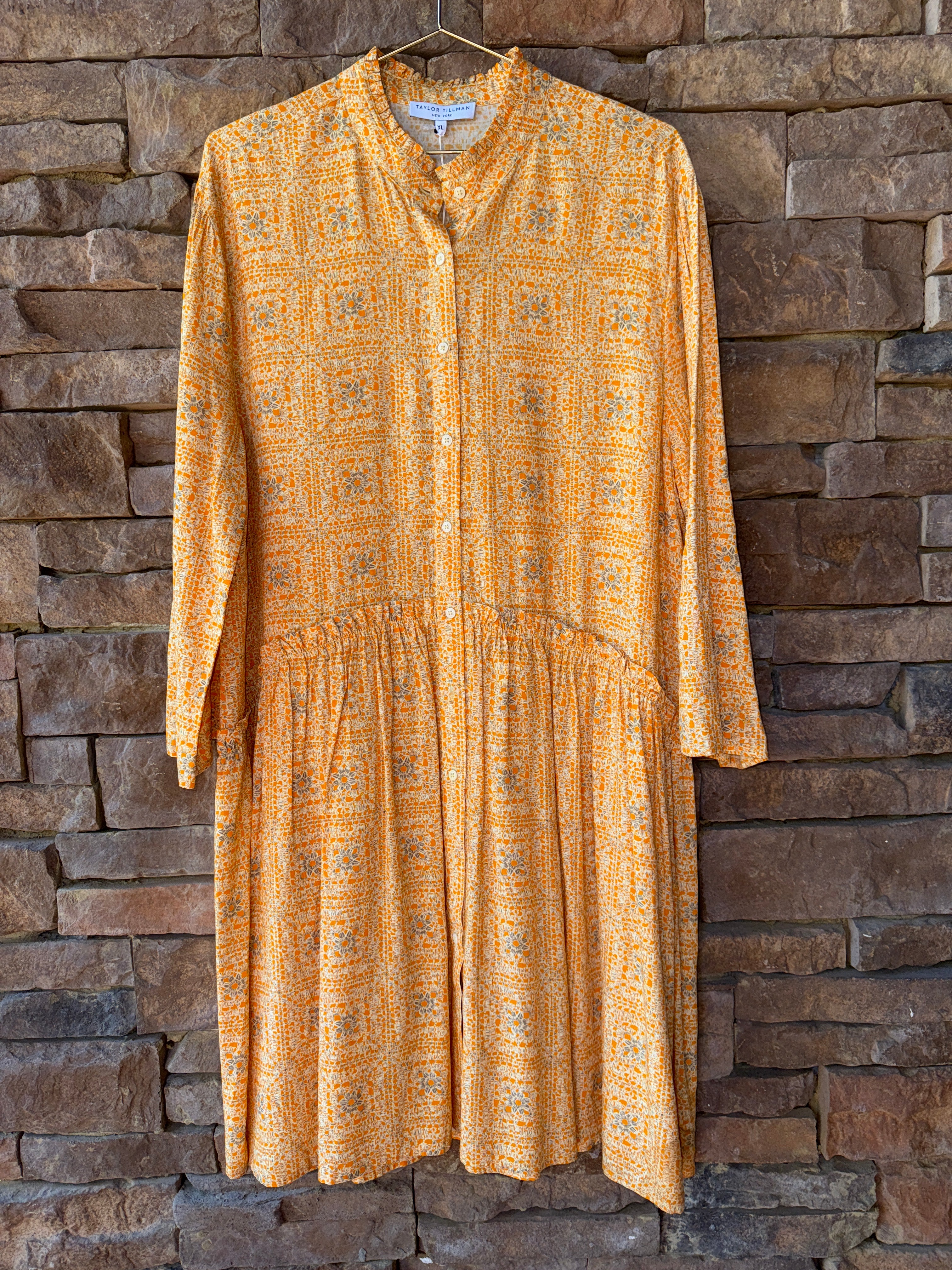 Taylor Tillman Cammie Dress Yellow Tile XL