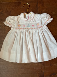 House of Hatten White Smocked Dress 24M