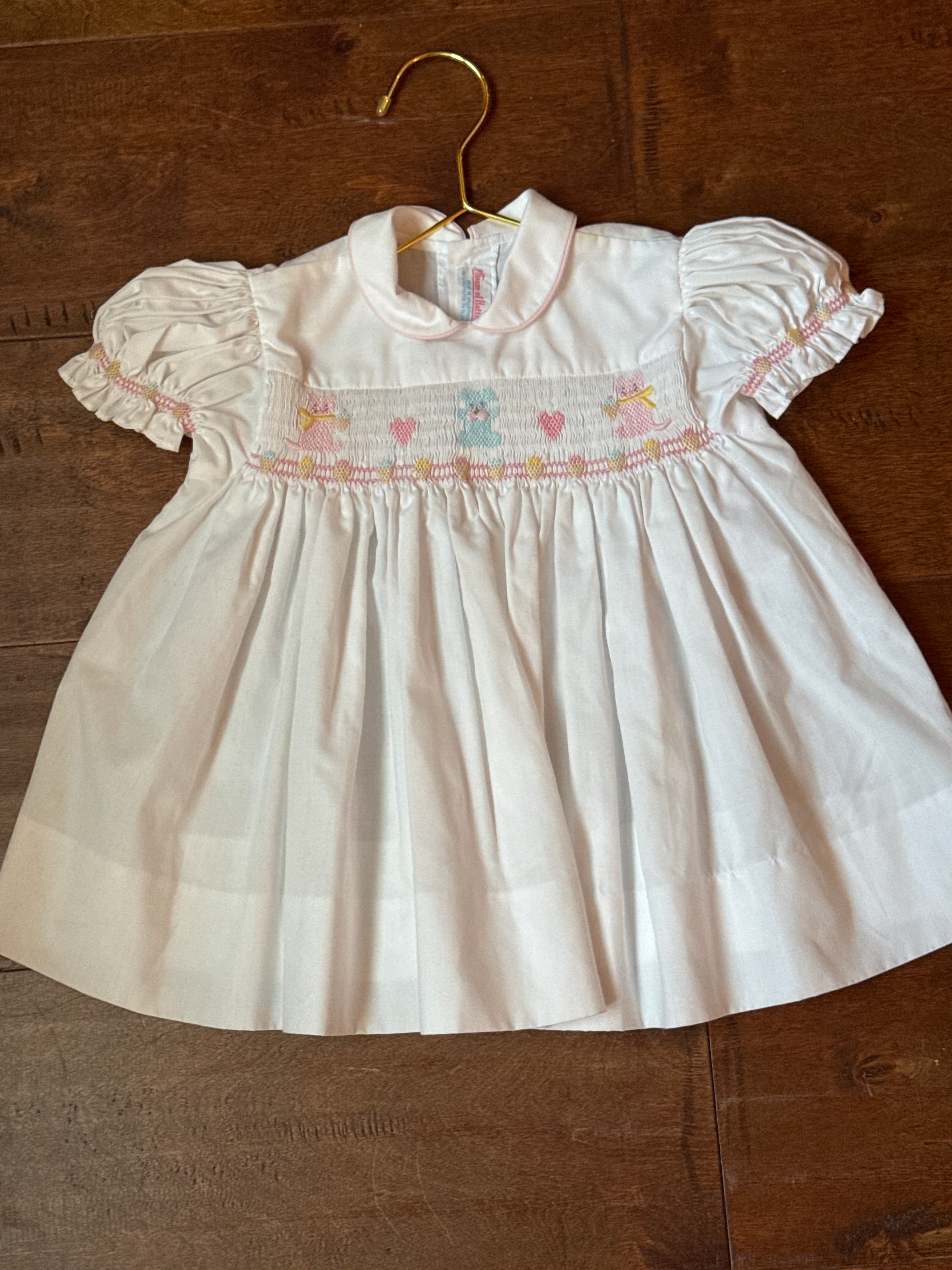 House of Hatten White Smocked Dress 24M