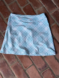 Athleta Turq & White Stretch Skirt S