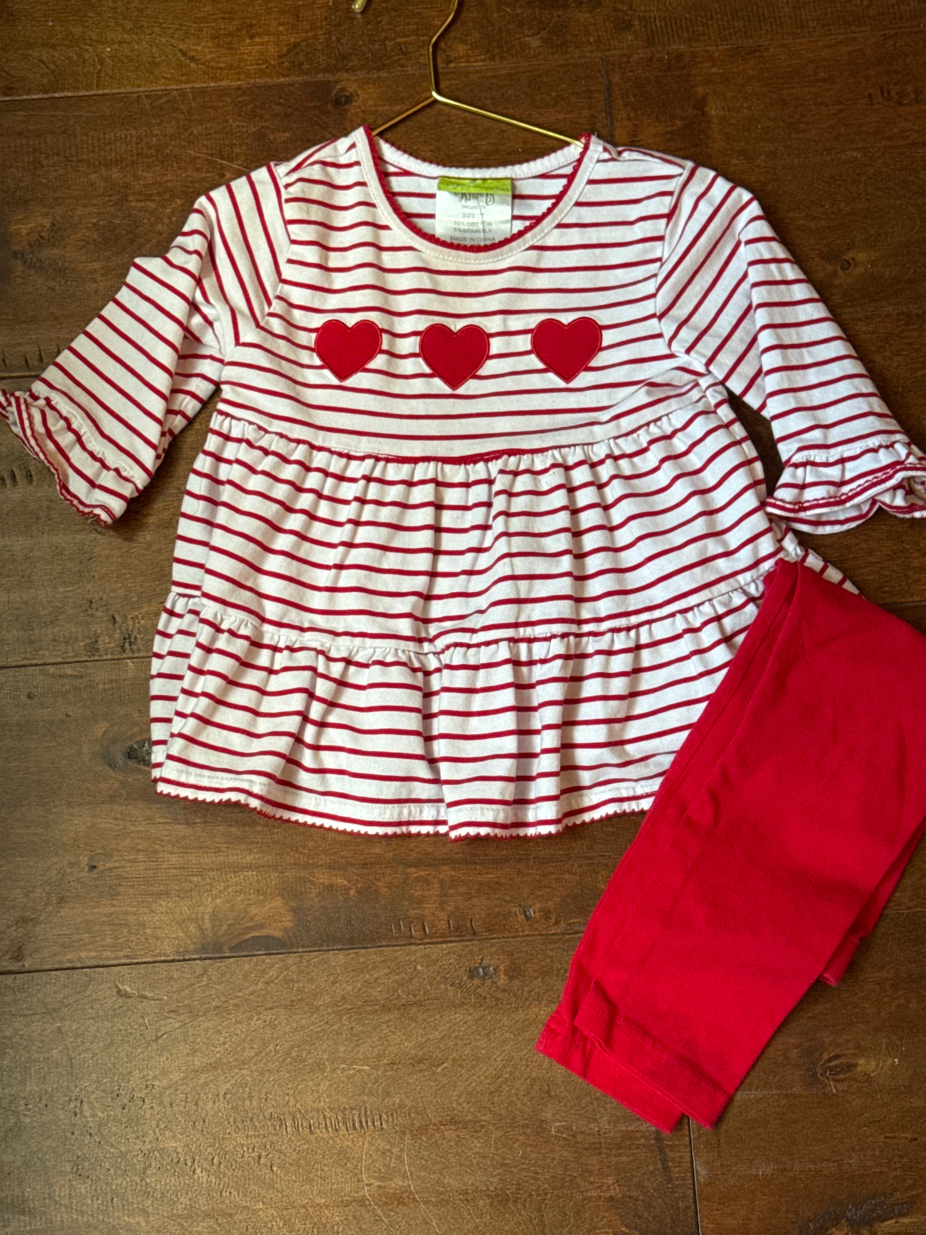 Classic Whimsy Heart Legging Set 2T