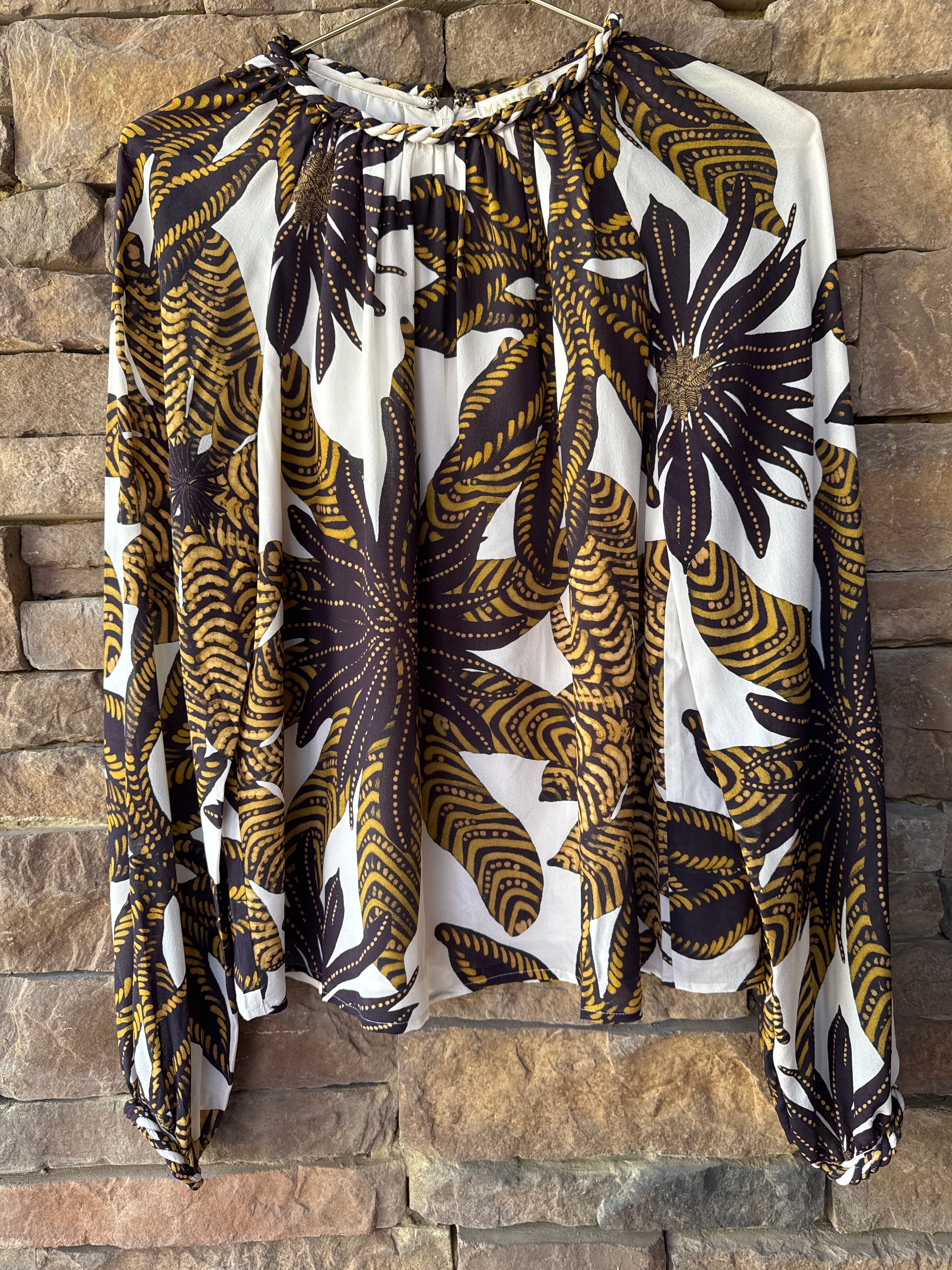 Marie Oliver Piper Blouse in Agave XS