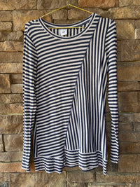 Cabi Striped Ls Top S