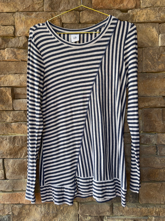 Cabi Striped Ls Top S