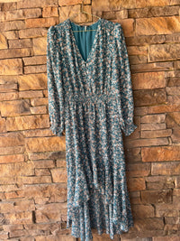 1 State LS Green Floral Maxi M