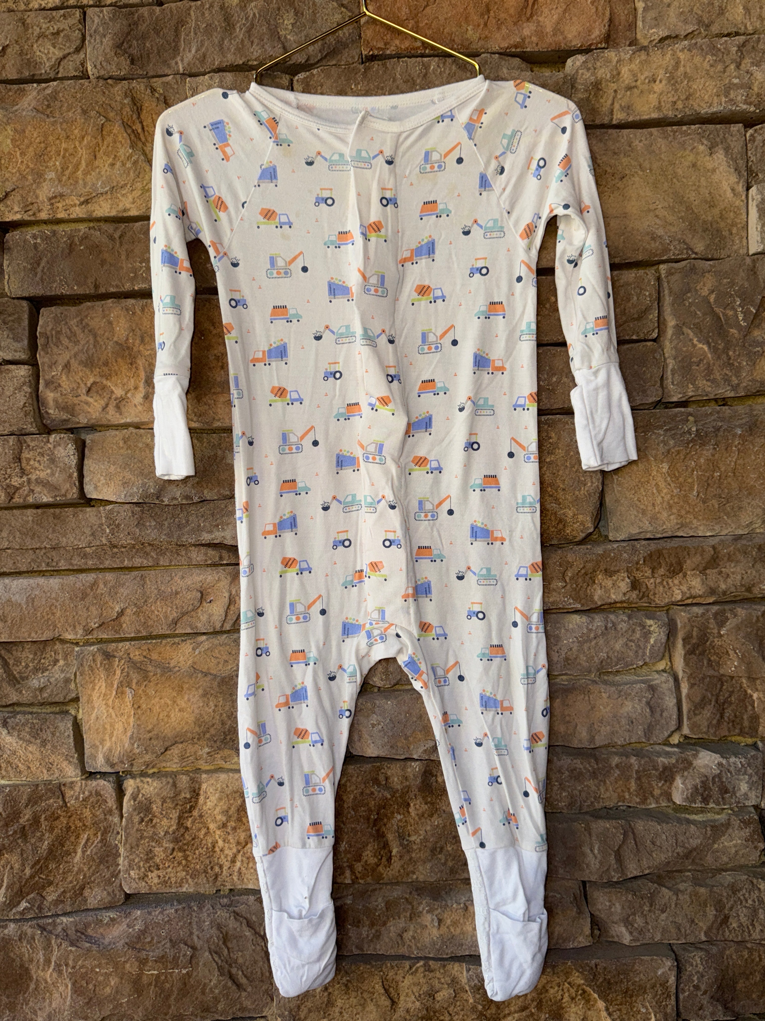 Magnetic Me Construction Trucks Footie 9-12m