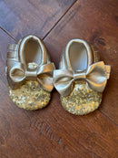 Gold Moc Soft Sole Shoe Size Infant 2