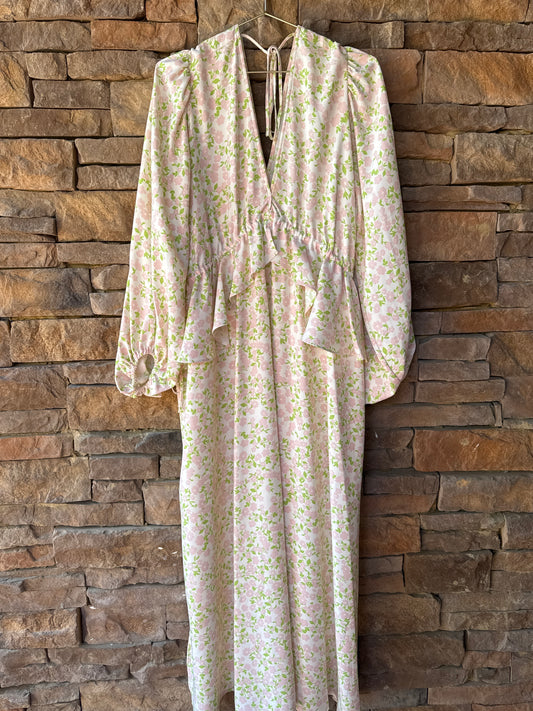 TopShop White and Tea Flower Maxi 14
