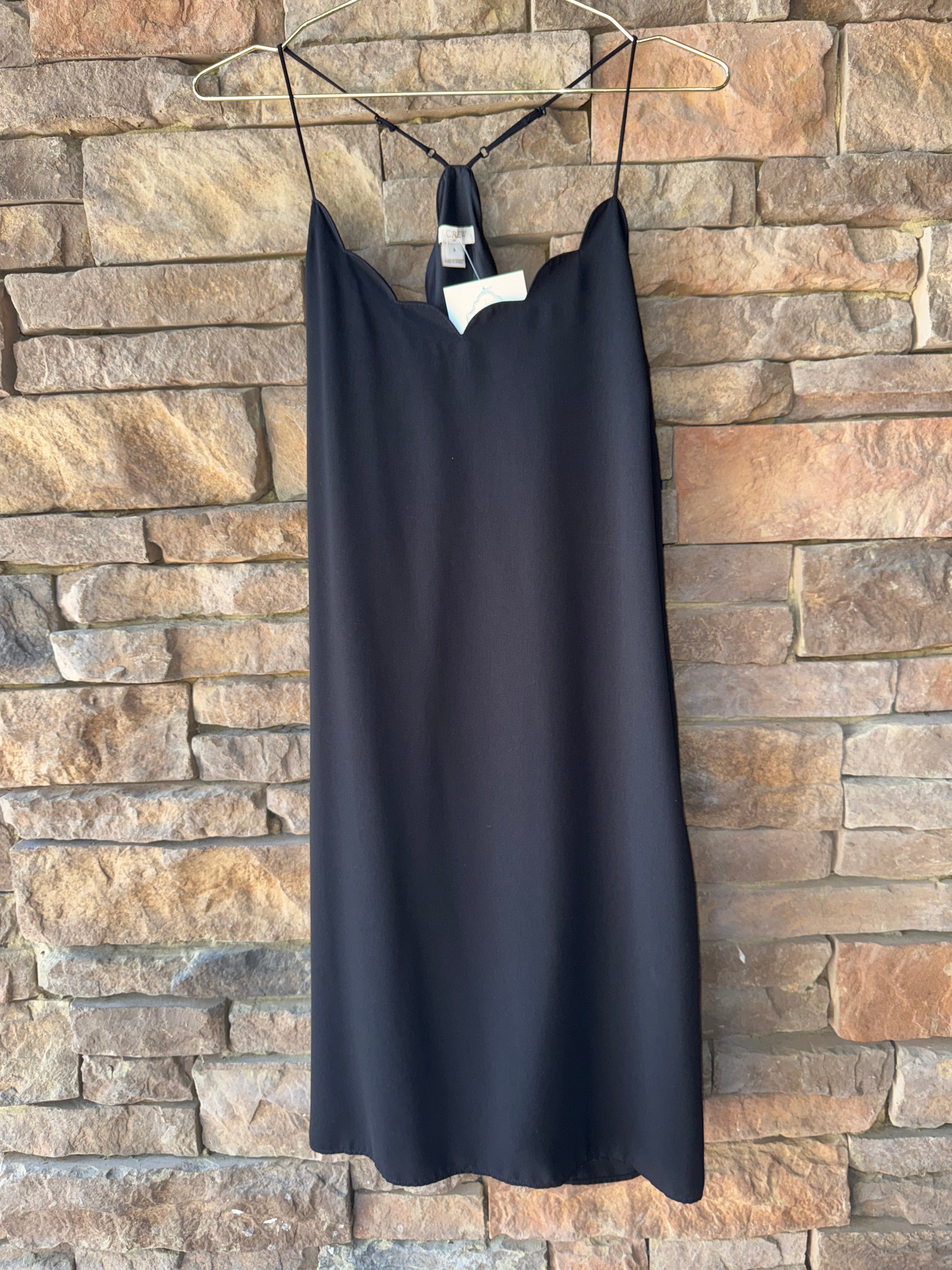 J Crew Scalloped Mini Tank Dress 8