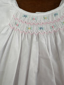 Petit Ami Smocked White Floral Dress 9M
