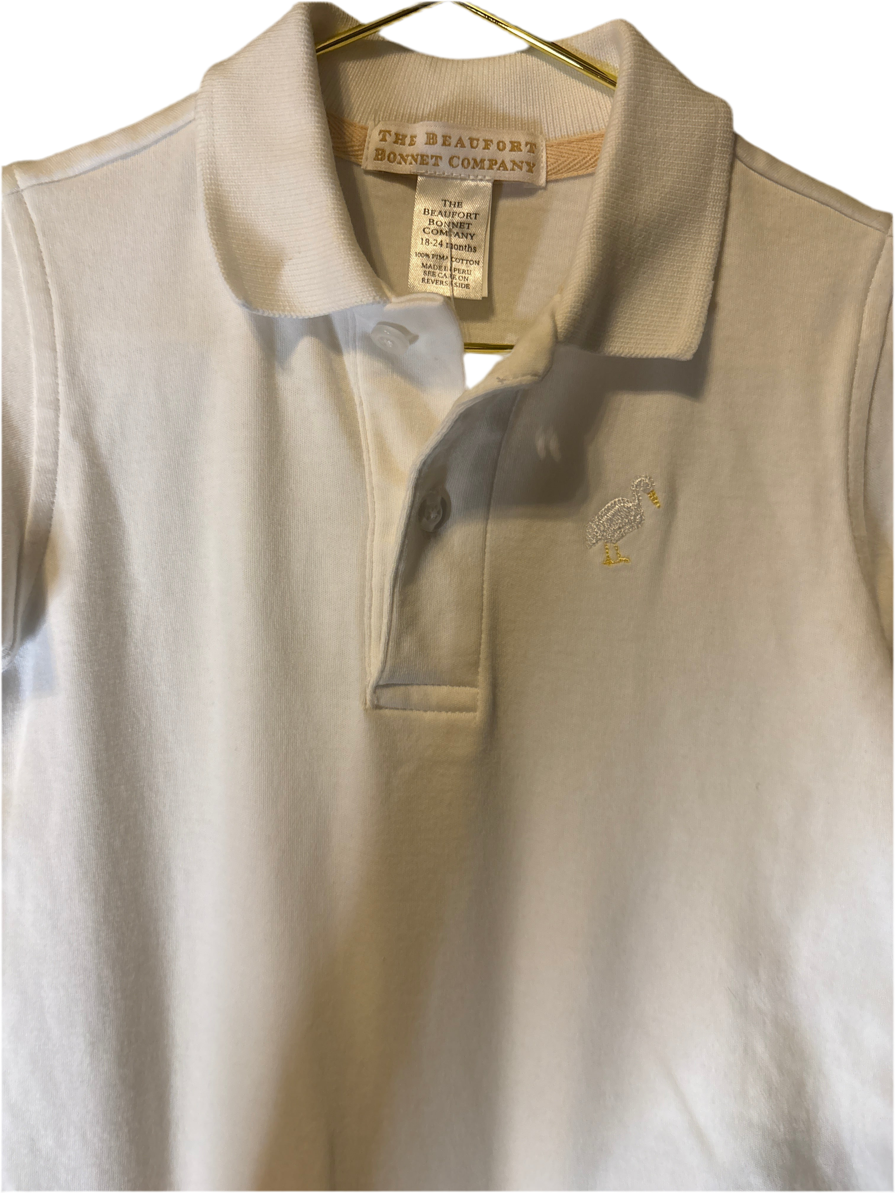 TBBC White Polo 18-24m
