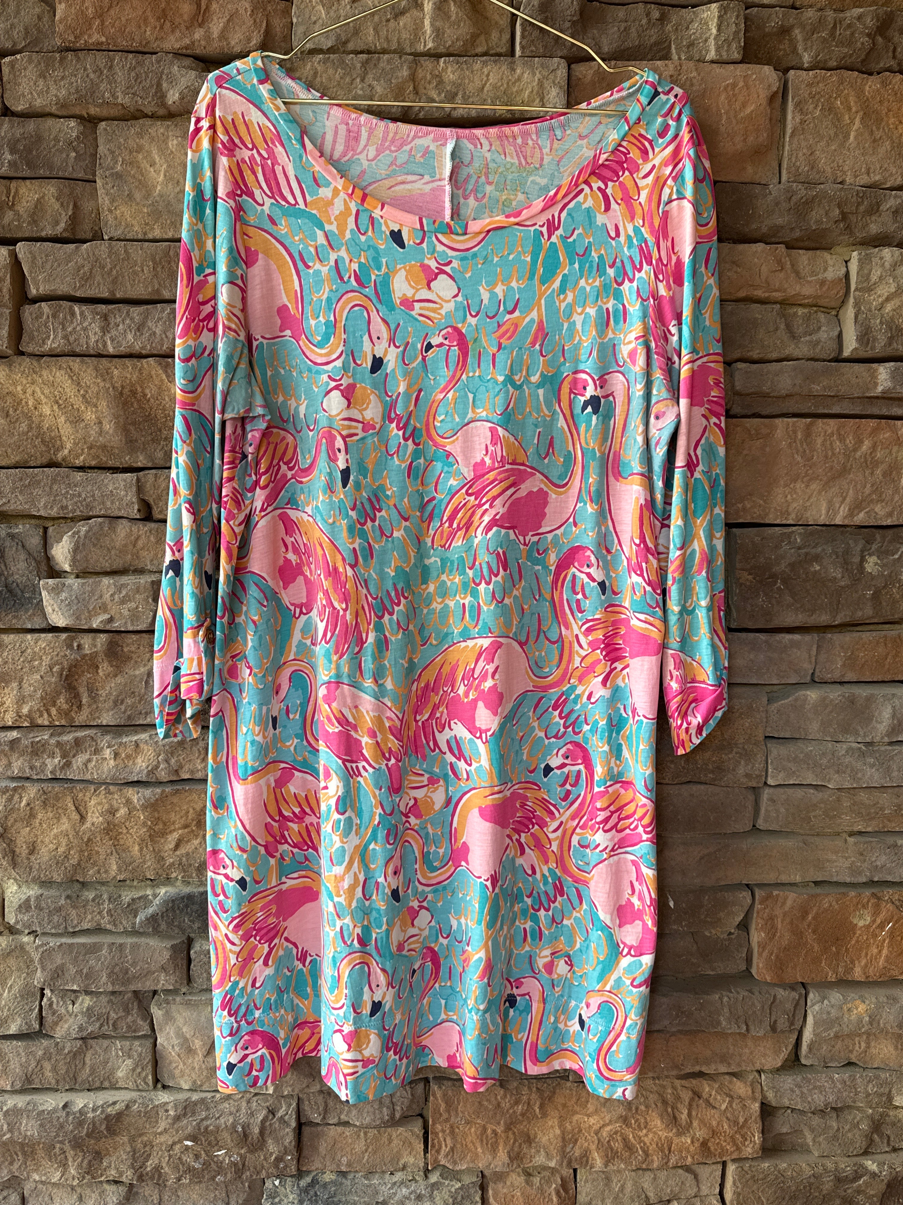 Lilly Pulitzer Flamingo Charley Dress XL