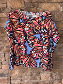 Crosby Flutter Print Blouse S