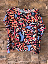 Crosby Flutter Print Blouse S