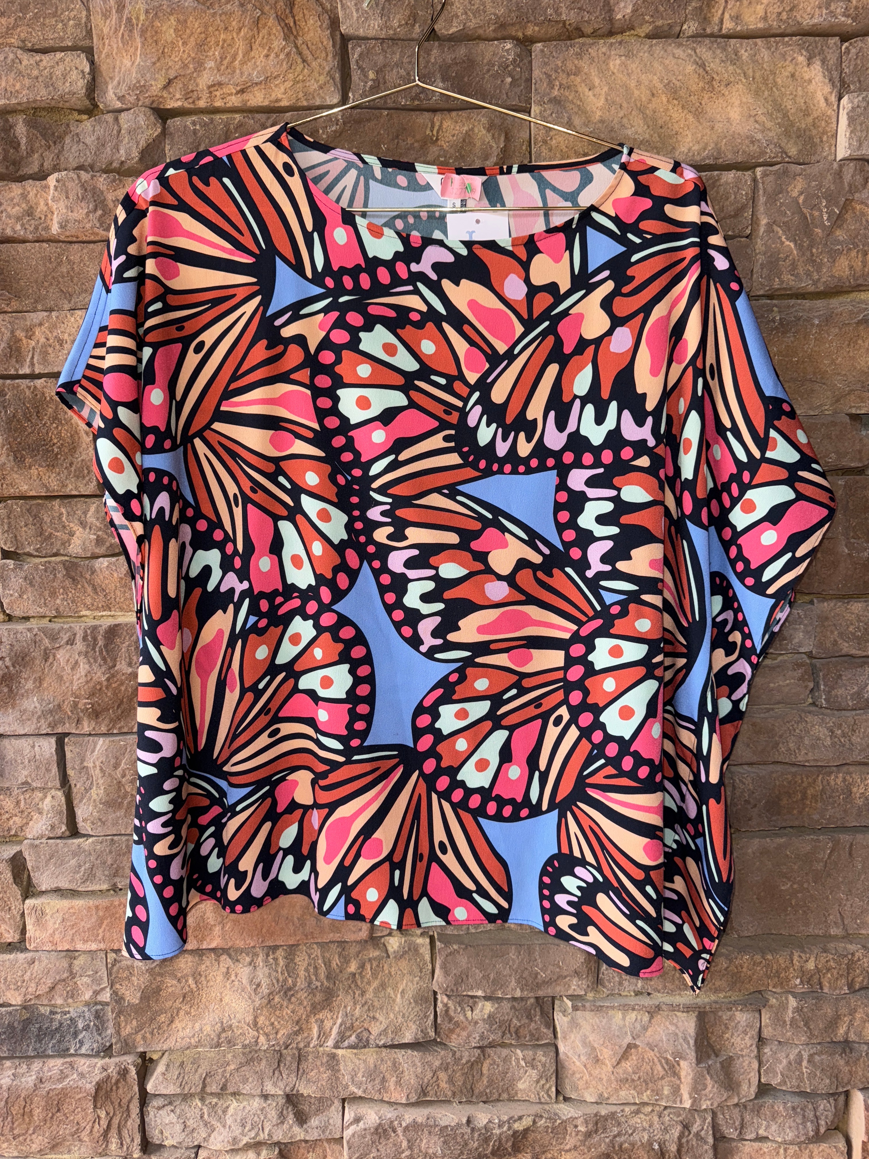Crosby Flutter Print Blouse S