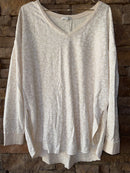 ZSupply Cream Cheetah Pullover L