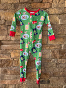 TBBC Bow Christmas Ornament Footie 2T