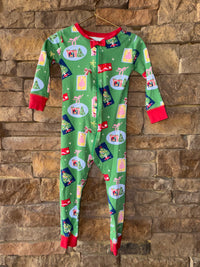 TBBC Bow Christmas Ornament Footie 2T