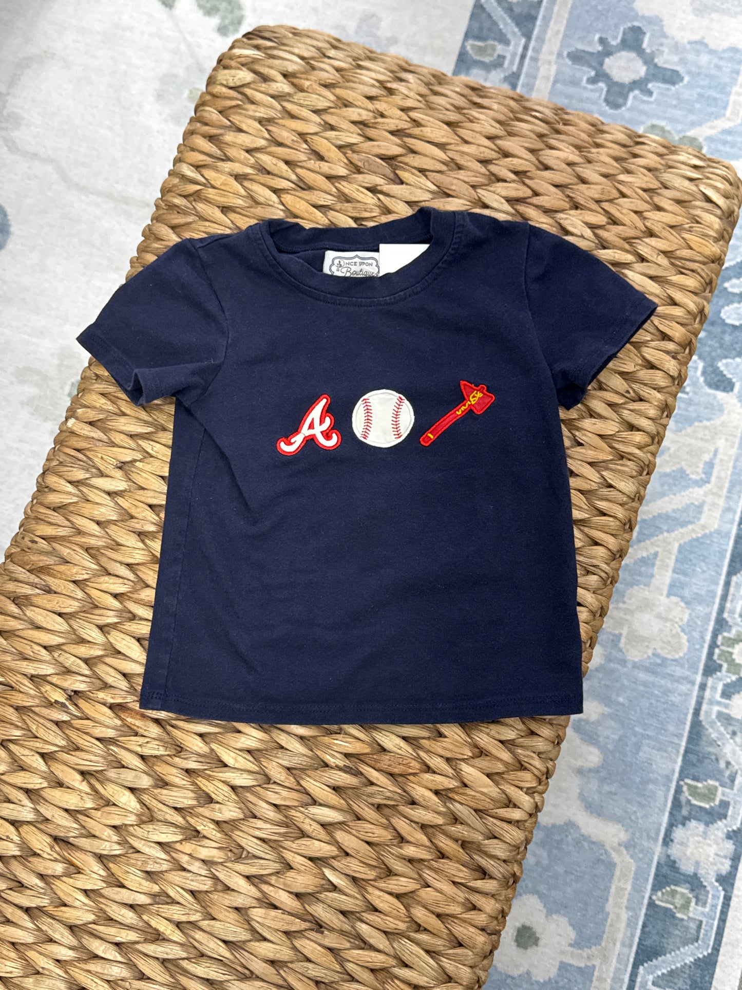 Once Upon A Boutique Braves Applique Tee 12-18m