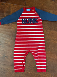 GoodLad Striped Hunk Romper 6M