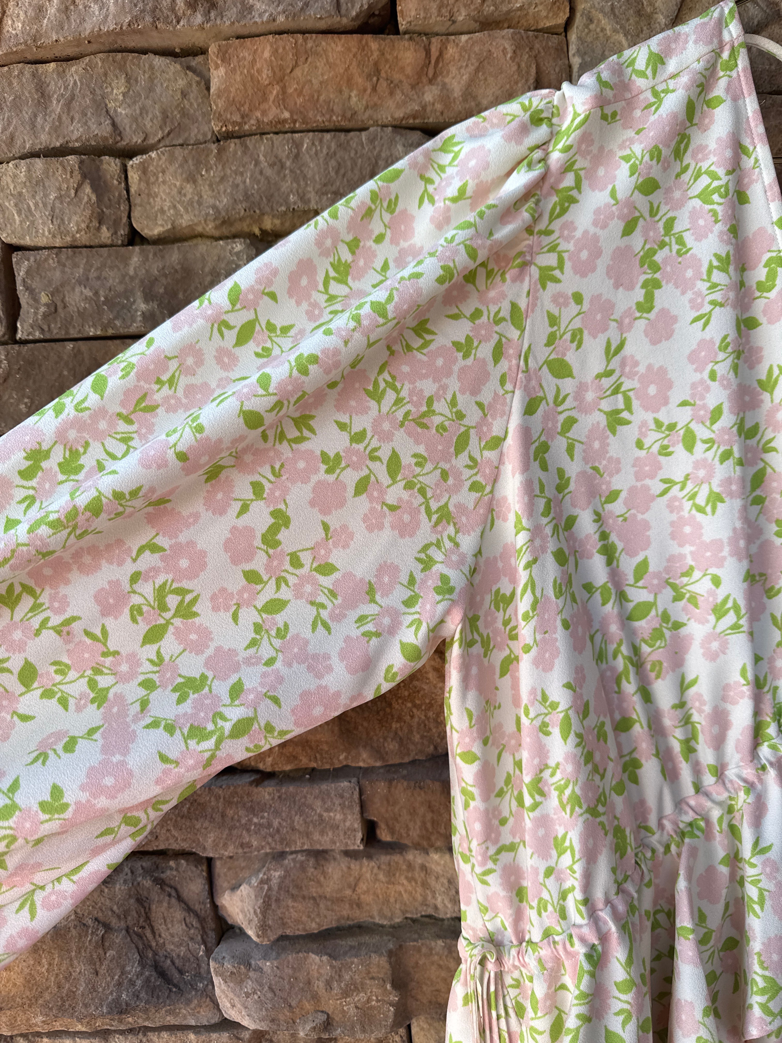 TopShop White and Tea Flower Maxi 14
