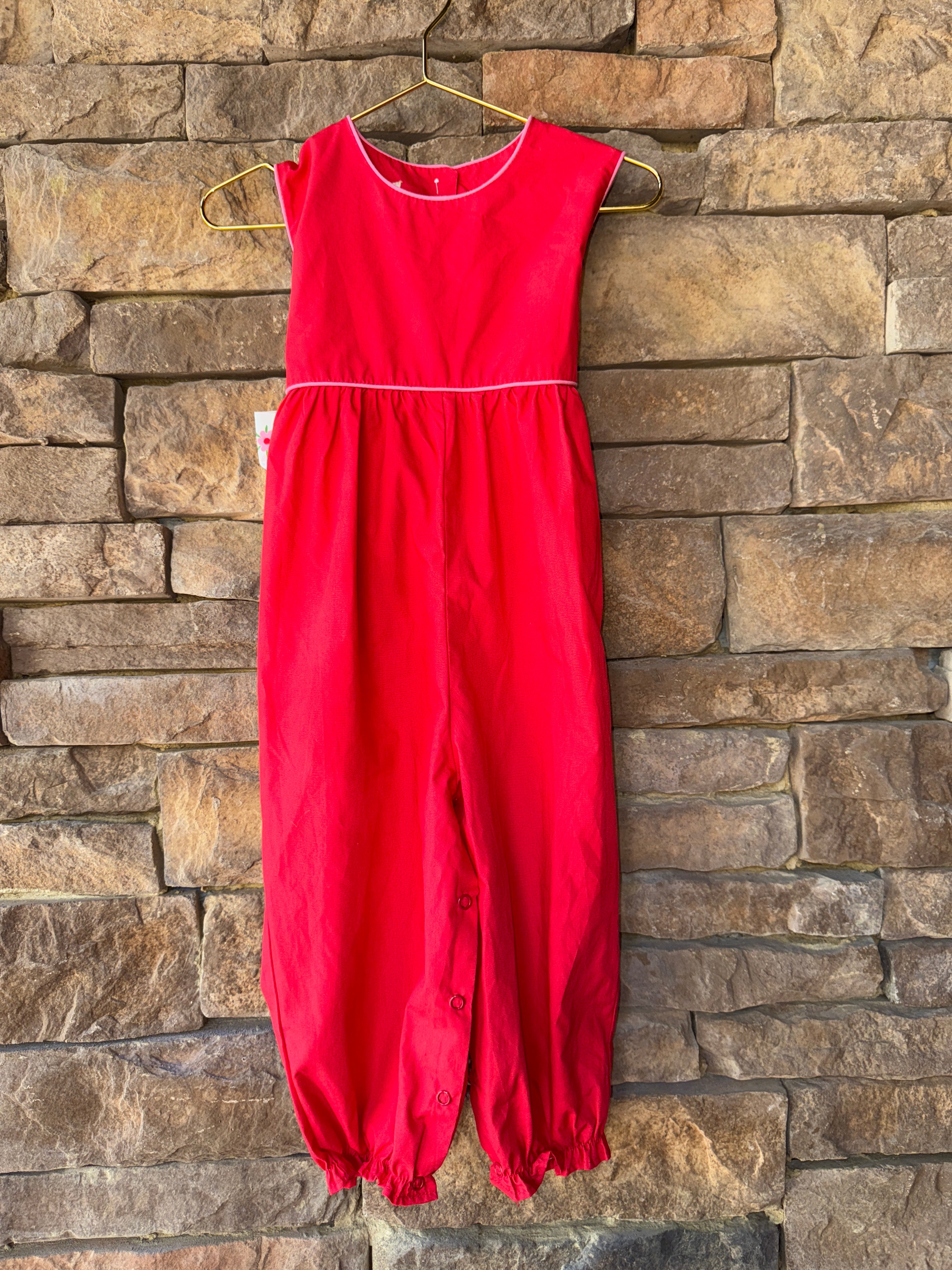 TBBC Red Strawberry Patch Romper 18-24M