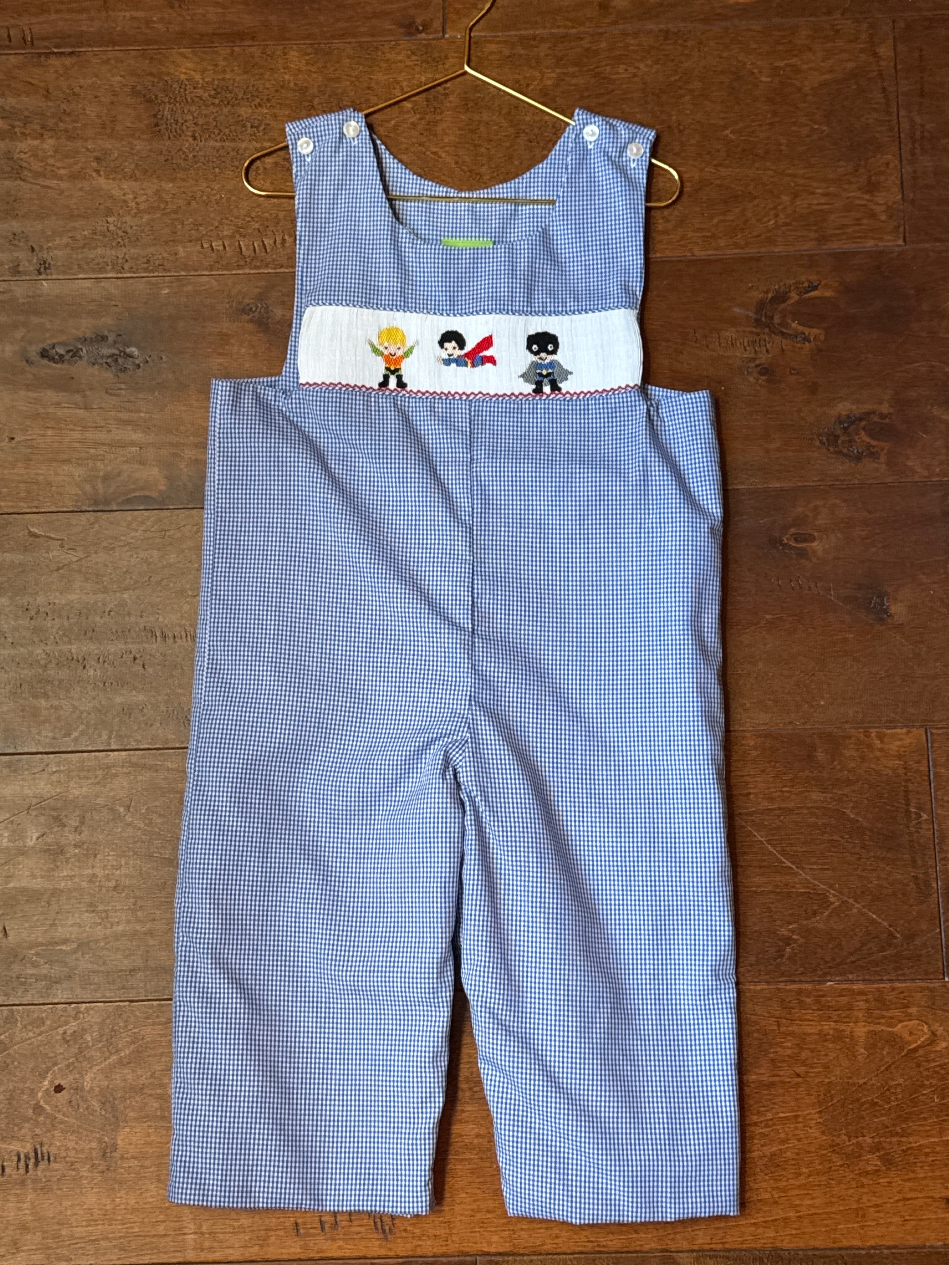 Classic Whimsey Smocked Superhero Longall 2T