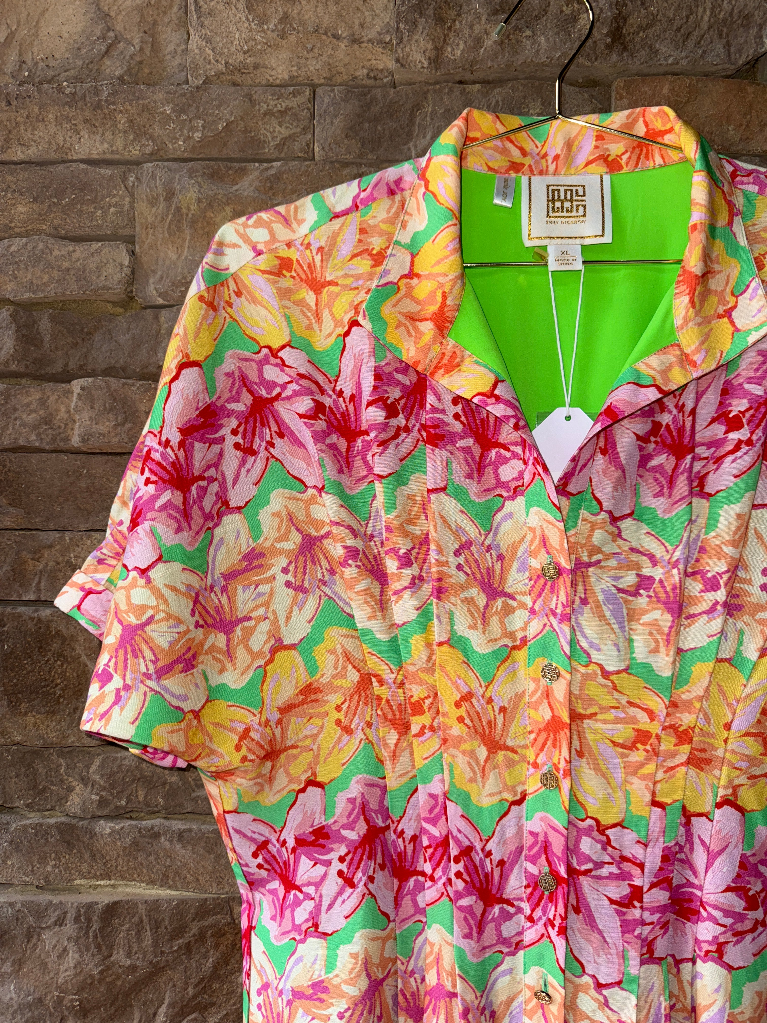 Emily McCarthy Georgia Dress in Azalea XL
