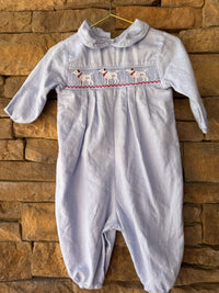Bailey Boys Smocked Dog Longall 12M