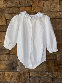 Bailey Boys Ls Romper Peter Pan Collar 18M