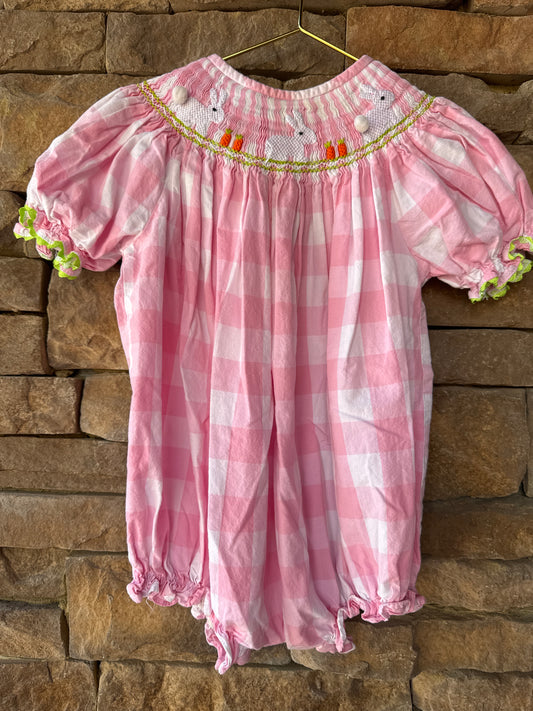 Southern Smocked Bunny Bubble 3T
