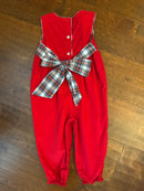 TBBC Sleeveless Rebecca Romper in Richmond Red/Tartan 18/24m