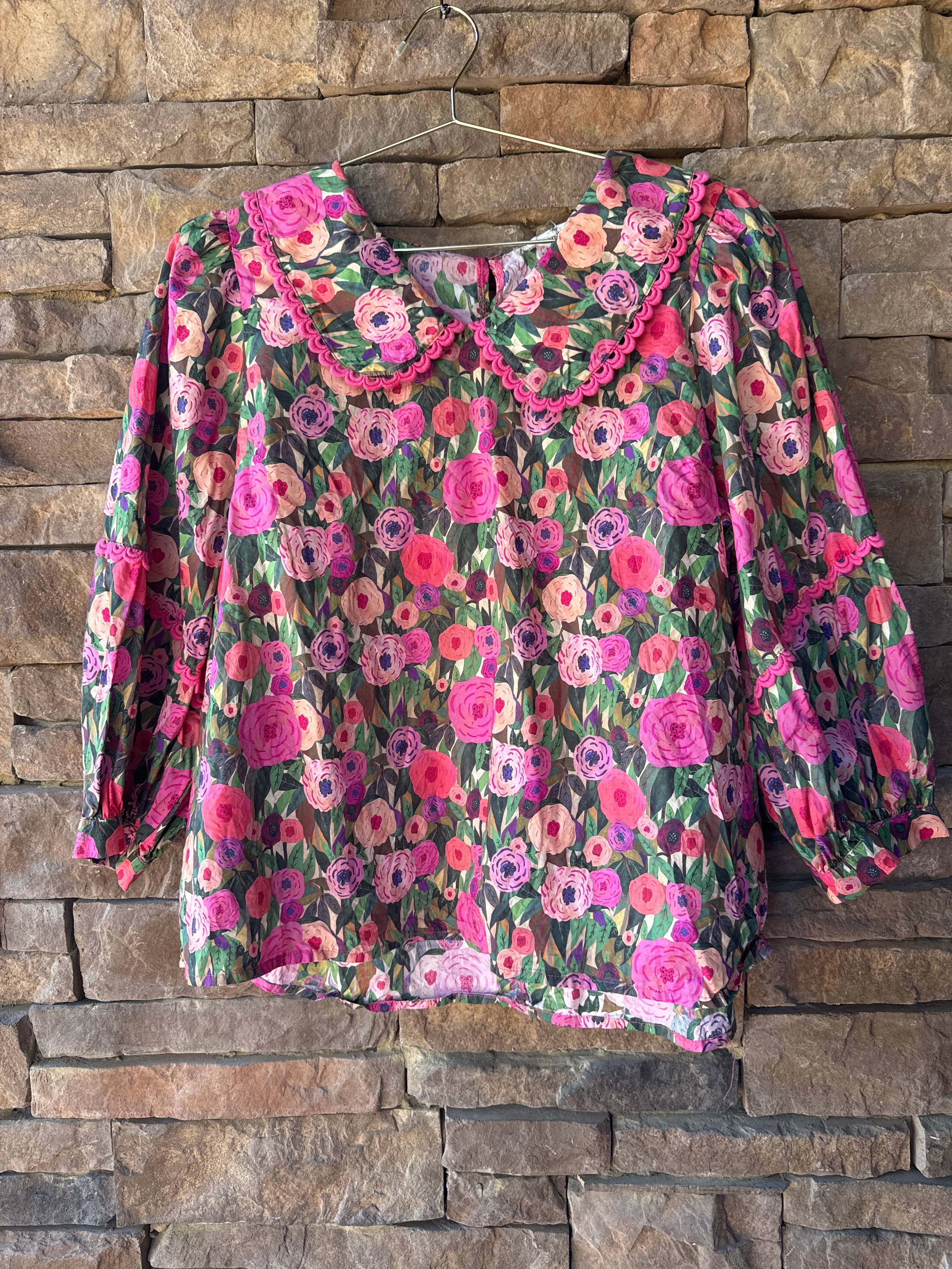 Entro LS Peony Collared Shirt XL