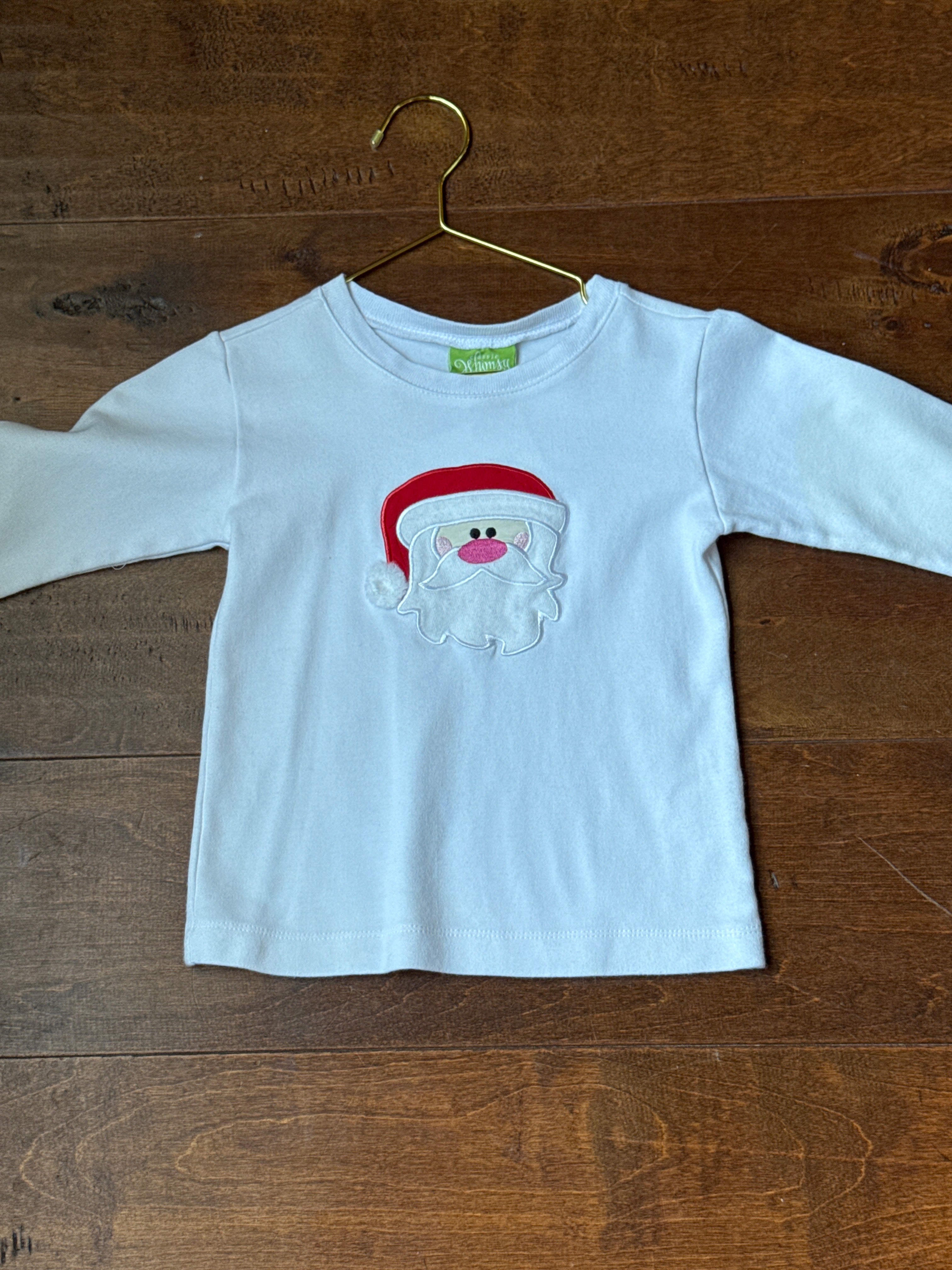 Classic Whimsy Santa Applique Shirt 4T