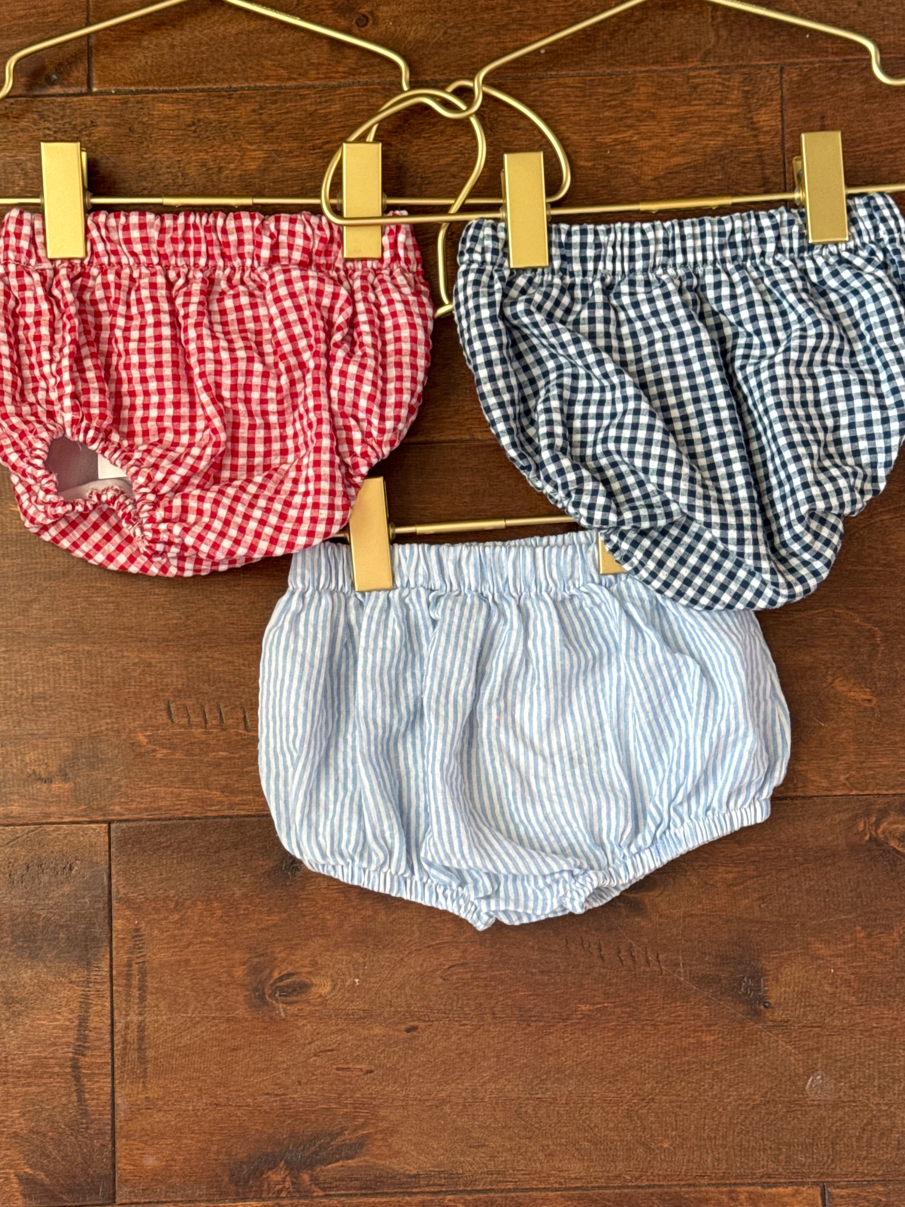 Gingham Diaper Cover 9M