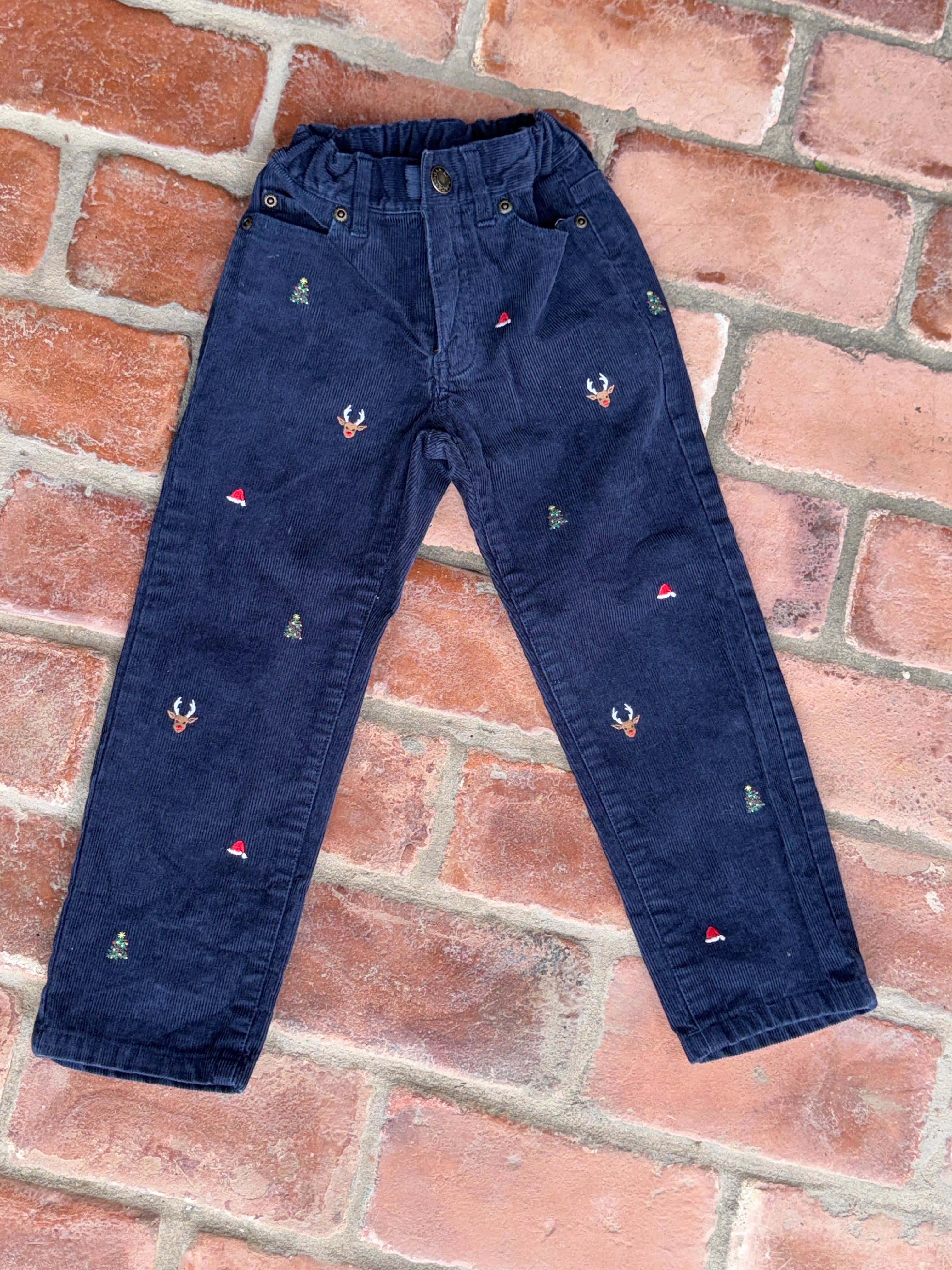 Janie & Jack Christmas Cords Pants 4