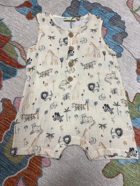 Elegant Baby Jungle Print Romper 9-12M