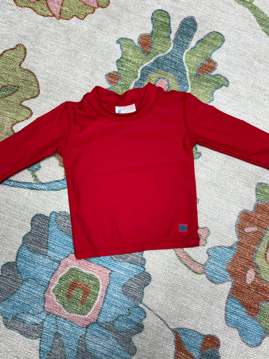 Rugged Butts Red Rash Guard Ls 6-12M
