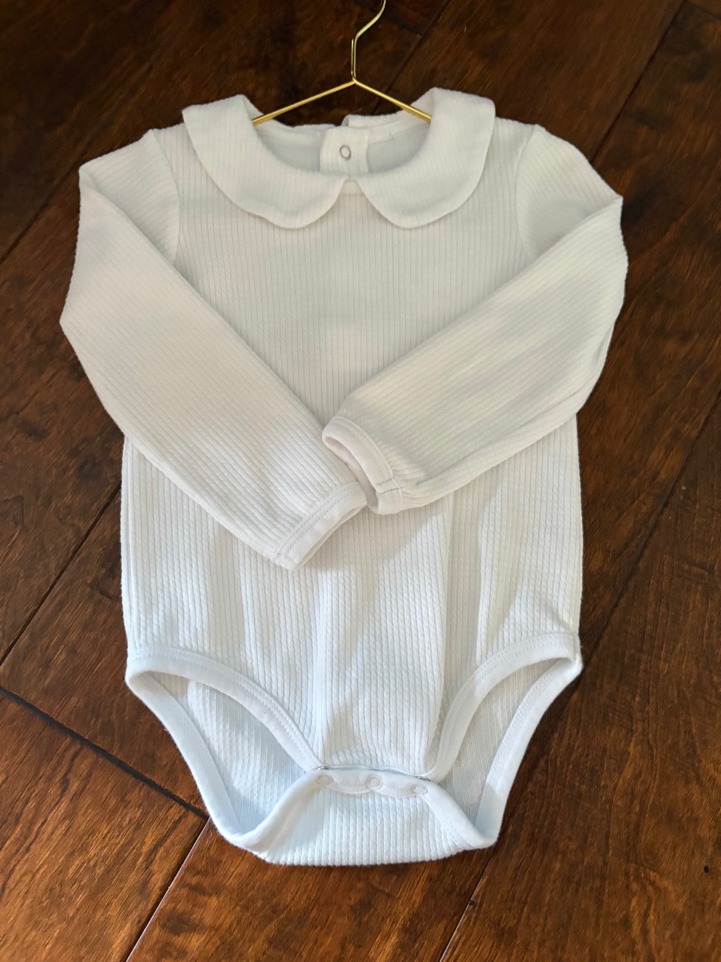 Fleece Peterpan Collar Onesie 18m