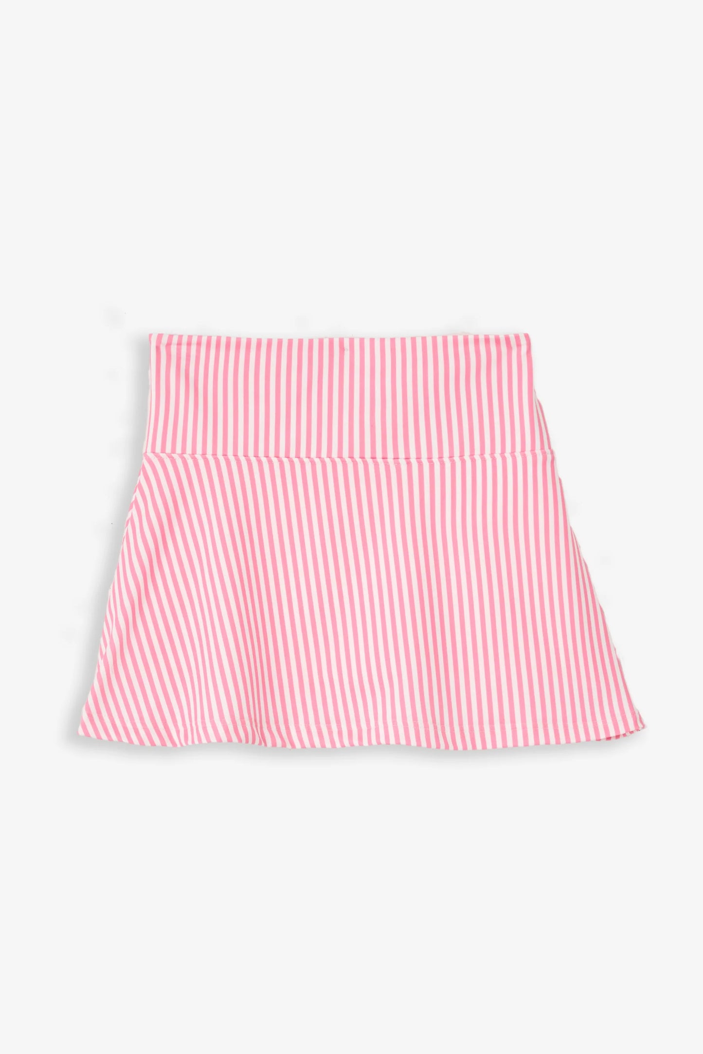 Saylor Skort: Light Pink Seersucker Stripe