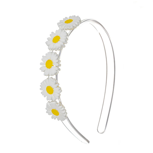 Multi Daisy White Headband